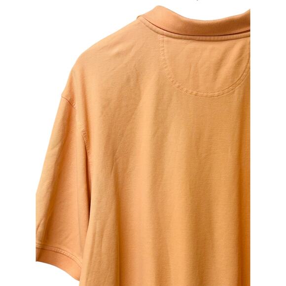 IZOD Heritage Polo Shirt XXL Orange Logo Casual‎ Work Short Sleeve Men’s - Picture 5 of 8